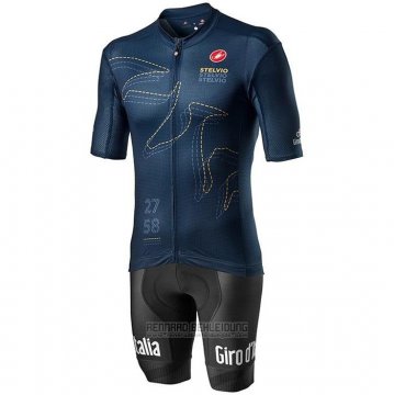 2020 Fahrradbekleidung Giro d'Italia Dunkel Blau Trikot Kurzarm und Tragerhose