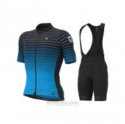 2021 Fahrradbekleidung ALE Blau Trikot Kurzarm und Tragerhose(5)