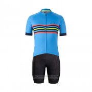 2021 Fahrradbekleidung Bontrager Blau Trikot Kurzarm und Tragerhose