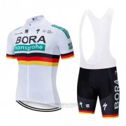 2021 Fahrradbekleidung Bora-Hansgrone Wei Trikot Kurzarm und Tragerhose