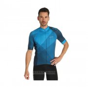 2021 Fahrradbekleidung Loffler Blau Trikot Kurzarm und Tragerhose
