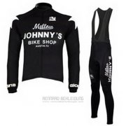 2010 Fahrradbekleidung Johnnys Shwarz Trikot Langarm und Tragerhose