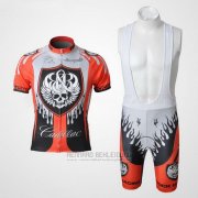 2010 Fahrradbekleidung Rock Racing Rot und Hellblau Trikot Kurzarm und Tragerhose