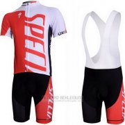 2012 Fahrradbekleidung Specialized Wei und Rot Trikot Kurzarm und Tragerhose