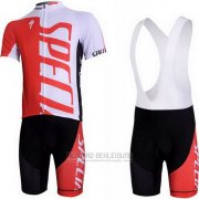 2012 Fahrradbekleidung Specialized Wei und Rot Trikot Kurzarm und Tragerhose