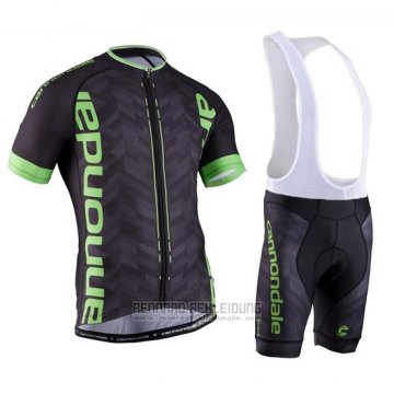 2016 Fahrradbekleidung Cannondale Grun und Shwarz Trikot Kurzarm und Tragerhose