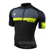 2016 Fahrradbekleidung Specialized Gelb und Shwarz Trikot Kurzarm und Tragerhose