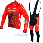 2017 Fahrradbekleidung Focus XC Ml Rot Trikot Langarm und Tragerhose
