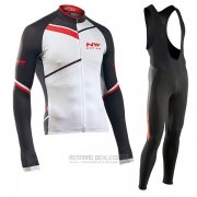 2017 Fahrradbekleidung Northwave Ml Shwarz und Wei Trikot Langarm und Tragerhose