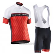 2017 Fahrradbekleidung Northwave Rot und Wei Trikot Kurzarm und Tragerhose