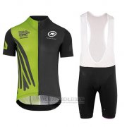 2018 Fahrradbekleidung Assos SS.Capeepicxc Grun Trikot Kurzarm und Tragerhose