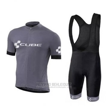 2018 Fahrradbekleidung Cube Grau Trikot Kurzarm und Tragerhose