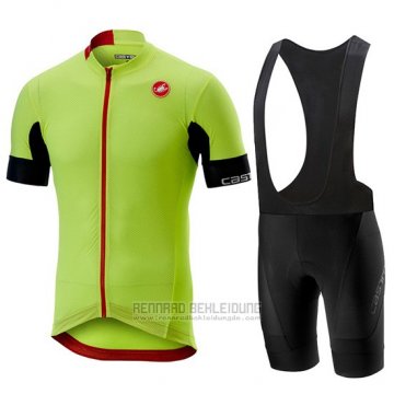 2019 Fahrradbekleidung Castelli Aero Race Grun Trikot Kurzarm und Overall