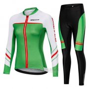 2019 Fahrradbekleidung Frau Mieyco Wei Grun Trikot Langarm und Overall