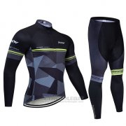 2019 Fahrradbekleidung Northwave Shwarz Grau Trikot Langarm und Tragerhose