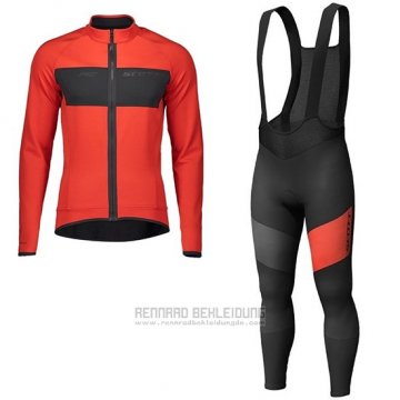 2019 Fahrradbekleidung Scott Rc Ff Rot Shwarz Trikot Langarm und Tragerhose