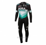 2020 Fahrradbekleidung Bora-Hansgrone Shwarz Grun Trikot Langarm und Tragerhose(1)