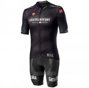 2020 Fahrradbekleidung Giro d'Italia Shwarz Trikot Kurzarm und Tragerhose
