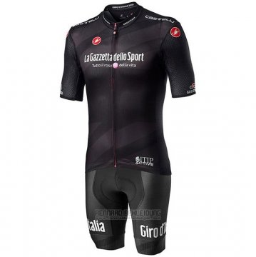 2020 Fahrradbekleidung Giro d'Italia Shwarz Trikot Kurzarm und Tragerhose