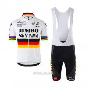 2020 Fahrradbekleidung Jumbo Visma Champion Deutschland Trikot Kurzarm und Tragerhose