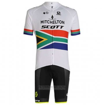 2020 Fahrradbekleidung Mitchelton-scott Champion Afrika Trikot Kurzarm und Tragerhose