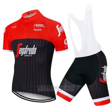 2020 Fahrradbekleidung Segafredo Zanetti Rot Shwarz Trikot Kurzarm und Tragerhose