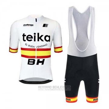 2020 Fahrradbekleidung Teika BH Champion Spanien Trikot Kurzarm und Tragerhose