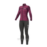 2021 Fahrradbekleidung Frau ALE Volett Trikot Langarm und Tragerhose