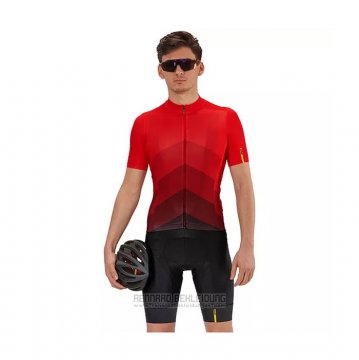 2021 Fahrradbekleidung Mavic Rot Shwarz Trikot Kurzarm und Tragerhose