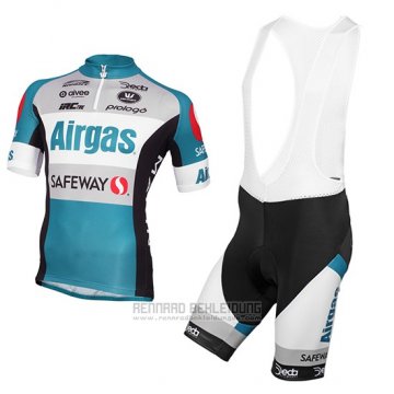 2015 Fahrradbekleidung D3 Devo Airgas Blau und Shwarz Trikot Kurzarm und Tragerhose