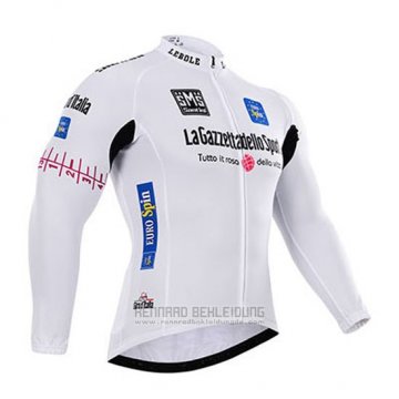 2015 Fahrradbekleidung Giro D'italien Wei Trikot Langarm und Tragerhose