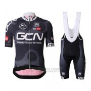 2016 Fahrradbekleidung GCN Shwarz und Rot Trikot Kurzarm und Tragerhose