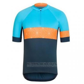 2016 Fahrradbekleidung Rapha Blau und Orange Trikot Kurzarm und Tragerhose