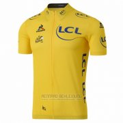 2016 Fahrradbekleidung Tour de France Gelb Trikot Kurzarm und Tragerhose