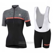 2017 Fahrradbekleidung Frau Sportful Giara Shwarz Trikot Kurzarm und Tragerhose