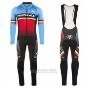 2017 Fahrradbekleidung Ridley Rincon Trikot Langarm und Tragerhose Rot und Blau Trikot Kurzarm und Tragerhose