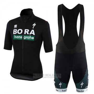 2018 Fahrradbekleidung Bora Shwarz Trikot Kurzarm und Tragerhose