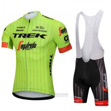 2018 Fahrradbekleidung Trek Segafredo Grun Trikot Kurzarm und Tragerhose