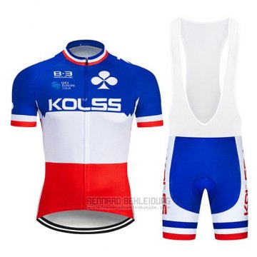 2019 Fahrradbekleidung Kolss Champion Frankreich Trikot Kurzarm und Overall