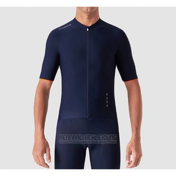 2019 Fahrradbekleidung La Passione Blau Wei Trikot Kurzarm und Tragerhose