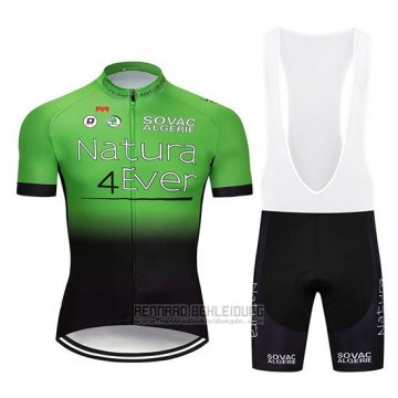 2019 Fahrradbekleidung Natura 4 Ever Grun Shwarz Trikot Kurzarm und Overall