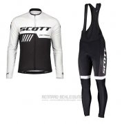 2019 Fahrradbekleidung Scott Shwarz Wei Trikot Langarm und Tragerhose