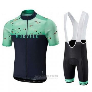 2020 Fahrradbekleidung Morvelo Shwarz Grun Trikot Kurzarm und Tragerhose