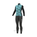 2021 Fahrradbekleidung Frau ALE Licht Grun Trikot Langarm und Tragerhose