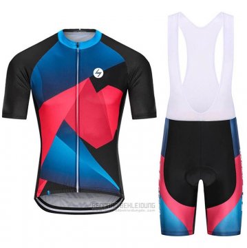 2021 Fahrradbekleidung Steep Rot Blau Trikot Kurzarm und Tragerhose(2)