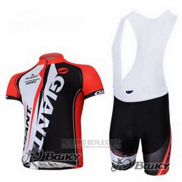 2011 Fahrradbekleidung Giant Rot und Shwarz Trikot Kurzarm und Tragerhose