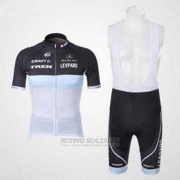 2011 Fahrradbekleidung Trek Leqpard Azurblau und Shwarz Trikot Kurzarm und Tragerhose