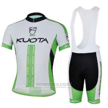 2013 Fahrradbekleidung Kuota Wei und Grun Trikot Kurzarm und Tragerhose