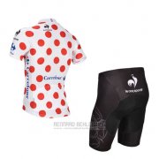 2014 Fahrradbekleidung Tour de France Wei und Rot-3 Trikot Kurzarm und Tragerhose