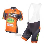 2016 Fahrradbekleidung Color Code Orange Trikot Kurzarm und Tragerhose